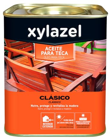 XYLAZEL Teaköl farblos 2,5 Liter - Naturöle und Harze - Holzschutzlack - Halbmatt - 7-10 m²/l