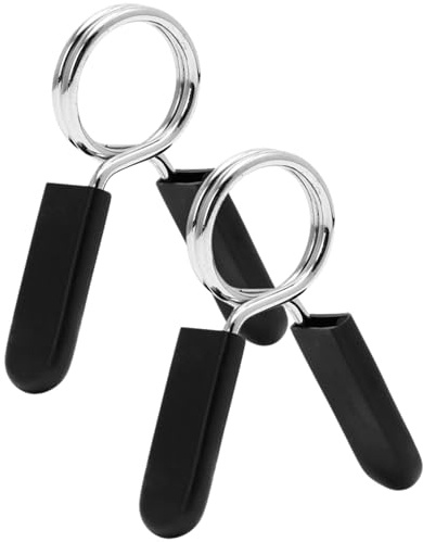 The Pure Blue 25mm/1” Spring Steel Weight Clips - 1 Pair Metal Clamps for Barbells, Dumbbells, Bars. Weightlifting and Strength Training Essential. Gym Accessories and Fitness Equipment.