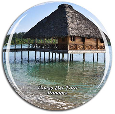 Weekino Bocas Del Toro Island Beach Panama Kühlschrankmagnet 3D Kristallglas Touristische Stadtreise City Souvenir Collection Geschenk Starker Kühlschrank Aufkleber