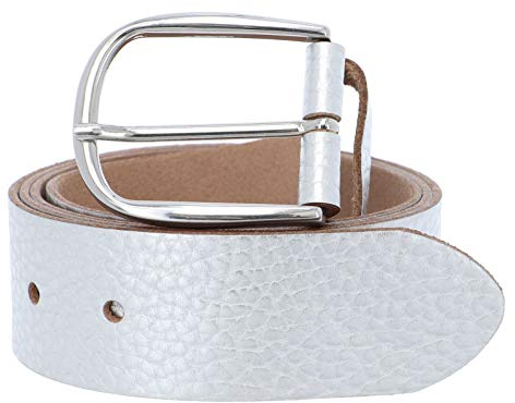 Vanzetti Glitter Radiance 40mm Metallic Belt W75 Silver Metallic