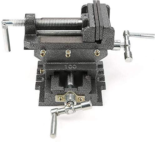 Morsa a Croce Larghezza con Ganasce da 4 - 100 mm per Trapano a Colonna da Banco e Fresatrice