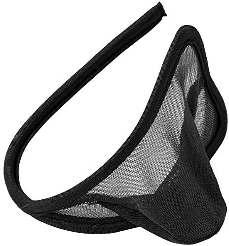 ranrann C string sexig herr transparent öppen tanga mesh C-string bulge påse thong mini slip jockstrap gay underkläder ficka penis trosor underkläder, svart, One size