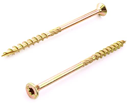 Senkkopfschrauben für Holzkonstruktionen Holzschrauben Sparrenschrauben Senkkopf Kegelkopf TX25 TX30 TX40 Ø5 6 8 10 50-300mm mit Schaftfräser und Schneidkerbe (8,0 x 120 mm TX40-50 St.)