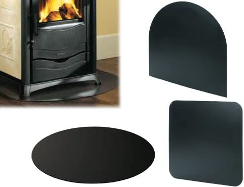 PEB Schermo per camino in Ferro Verniciato a Polvere, Nero, 69x69 cm, 8.5 Kg