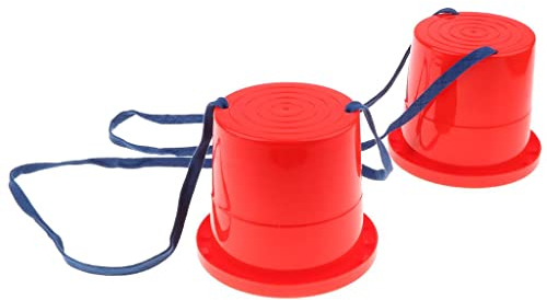 harayaa 2 /Satz Kinder Springen Stelzen Gehen Stelzen Spaß Spielzeug Koordination Spielplatz, Rot # 2