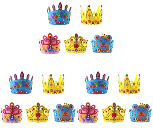 ifundom 3sets Kinder Geburtstag Krone Hut Party Hüte Kuchen Design Jungen Mädchen Spielzeug Präzise Krone Form 5 Stücke * 3