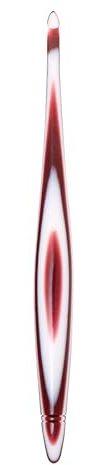 Ommi Häkelhaken mit ergonomischem Griff | Handgemachte 17 cms Häkelhaken | Häkelnadel - fertige kunstvolles Garn an | Das perfekte Geschenk! (Brown and White, 10 mm)