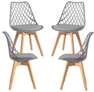 Regalos Miguel - Packs Sillas Comedor - Pack 4 Sillas Mima - Gris Claro