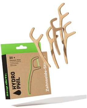 200 Stück – Hydrophil Bambus Zahnseide Sticks für Zahnreinigung Zwischenräume, vegan, ungewachst und für Erwachsene und Kinder geeignet, Zahnseide Stick, Zahnzwischenraumreiniger, Dental Floss