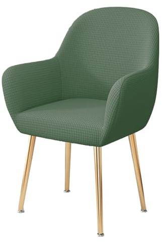 ZRCYXDW Comedor Sillas Cubiertas con Brazos Respaldo Elasticas, Extraíble Fundas para Sillas De Comedor con Brazos Respaldo Spandex Oficina Chair Cover De Escritorio Lavable-Verde Claro-1 Pieza