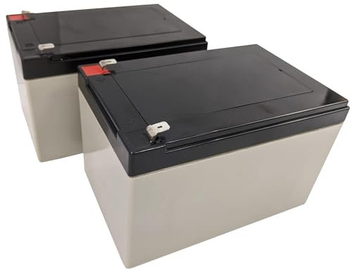 Two BatteryTrader™ 12ah batteries compatible with Invacare Zoom 220 Mobility Wheelchair replacement Battery pack 12v