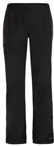 VAUDE Regenhose Escape 2.5L Pants, wasserdicht, Winddicht und atmungsaktiv, kleines Packmaß, Black Uni, L