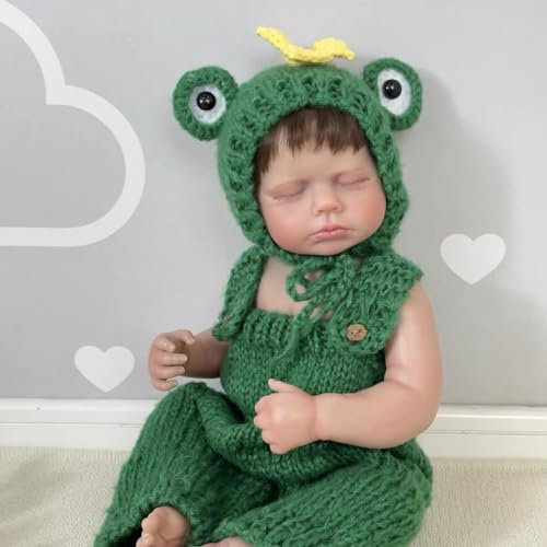 Anano Reborn Kleinkind Puppen Mädchen Loulou 20-Zoll Neugeborene Baby Puppen, die wirklich weich Full Vinyl Körper Geschenk für Kinder Alter 3+