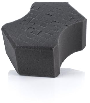 The Rag Company Ultra Safe Sponge - Latest Foam Technology Safe for All Types of Paint and Wheel Finishes - Easy-to-Hold Ergonomic Grip for Wash Bucket and Rinseless Washing - Dark Grey