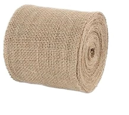 20 m natürlicher Jute-Stoff, Jute, 3–30 cm Rolle, Sackleinenband, Rolle, Jute, Tischläufer, Hochzeit, Party, Zubehör, Frühlingsdekoration (Farbe: Breite 10 cm, Größe: 20 m)