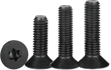 Qrity 50 Pièces Vis à Tête Fraisée, M3 x 16mm Tête Torx, en Acier Carbone 10.9, Vis Mécaniques