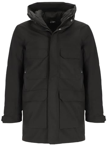 Blue Wave Herren Funktionsparka Marten mit Steppfutter - Wasserdichte Funktionsjacke mit Kapuze in Marine Größe 4XL