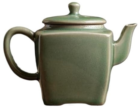 taza de cerámica, Juego de té de la tarde Juego de té de cerámica pequeño for el hogar individual Tetera Yue Kiln de 180 ml Tetera antigua Han Fang con juego de té de bola con filtro