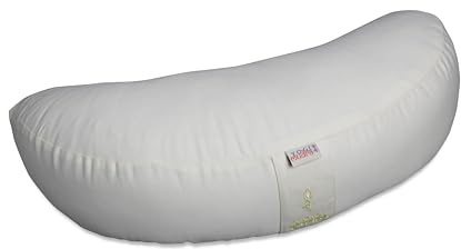 Generisch Ersatzbezug | Kissenhülle für Yogakissen - Halbmondkissen | 1-TLG Außenbezug (Winterweiß)