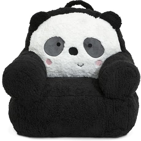Delta Children Panda Cozee Buddy Chair, Black/White