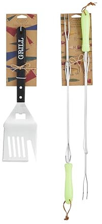 Mud Pie 46300257G Lot de brochettes pour Barbecue en métal 55,9 cm