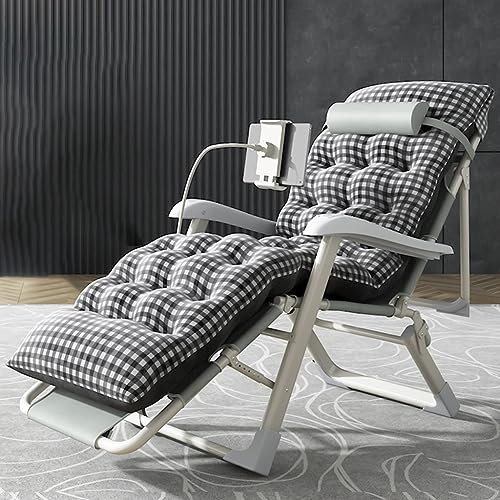 OLSKFUH Zero Gravity Chair Klappbarer Liegestuhl Für Drinnen Und Draußen, Terrassen-Loungesessel Mit Kopfstütze, Strandstuhl Mit Fußstütze, Liegestühle Klappbar Mit Telefonh,/Plaid