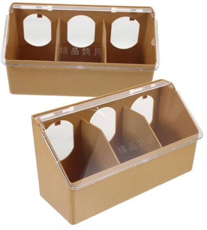 HOUDERCO 2stücke Vogel Futterstelle Für Tauben Mit Containern Papagei Und Sittichfutterspender Für Käfig Wasserschale Für Nymphensittiche Zubehör Für Vogelkäfig