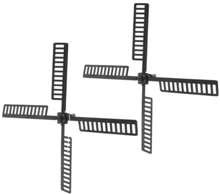 Toyvian 2pcs Fan Garden Ornaments Solar Windmill Garden Windmill Replacement Yard Replacement Lawn Decor Decoration Plastic Black