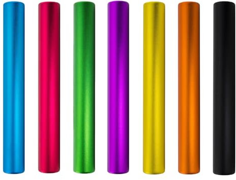 SNEG Staffelstab aus Aluminium für Amtsübergaben oder Sport (Set mit 7 Farben)