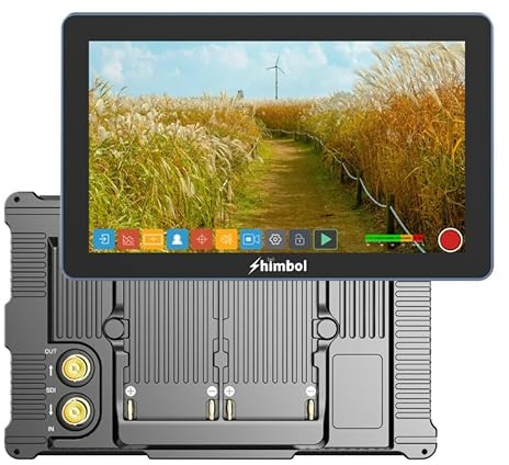 Shimbol Memory 7 Pro 7″Moniteur/enregistreur de Terrain Tactile Ultra-Lumineux 2200 nits, LUT 3D, HDMI 4K, 3G-SDI, HDR, écran IPS Full HD, pour appareils Photo Reflex numériques et Hybrides.