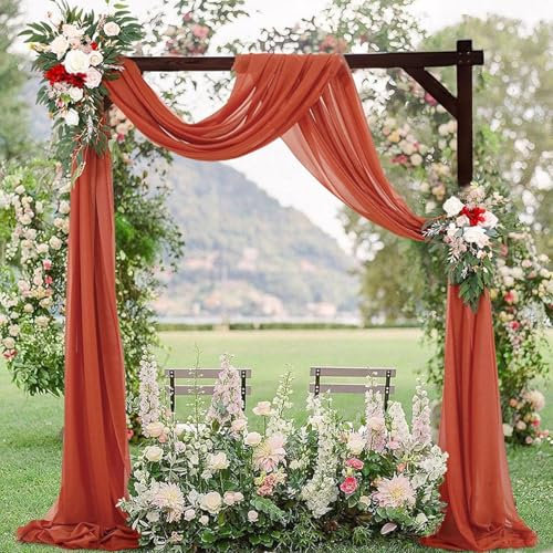 DECAKE Arche de Mariage 7,2 Pieds, Support carré en Bois pour Toile de Fond de Mariage, tonnelle de Jardin, Grand Cadre d'arche de Mariage en Bois pour cérémonie et décorations de pelouse