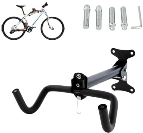 Fahrrad Wandhalterung Schwenkbar Fahrradhalterung Wand 22kg Tragfähigkeit Ausziehbar Fahrradhalter Fahrradgarage Aufhängung klappbar Fahrradständer Mountainbike (B (fester Haken))