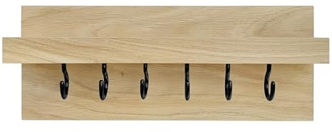 Erst-Holz Schlüsselbrett mit Ablage Wandregal Aufbewahrung Eiche