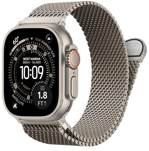 Milanese Loop for Apple Watch Straps 49mm for Men 46mm 45mm 44mm 42mm Women, Magnetic Buckle Strap Stainless Steel Mesh Metal Bands for iWatch Ultra 3 Series 11 10 9 8 7 6 5 4 3 2 1 SE3/2