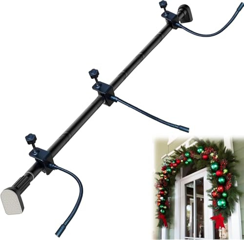 Garland Hanger for Door Frame,Adjustable Fits 32- 80 Doors,Heavy-Duty Christmas Halloween Decoration Holder for Wreaths, Lights & More,No Screws, Drilling,Glue-Damage-Free (Stretch80-100cm)