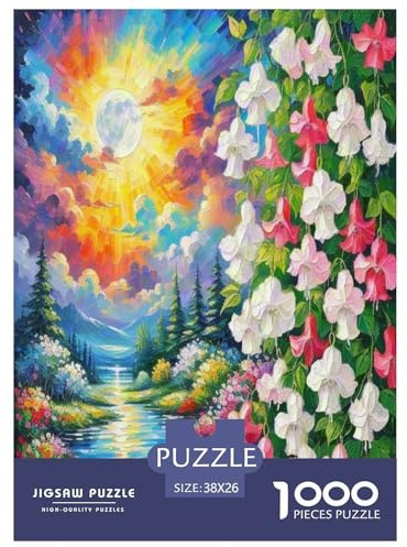Fuchsien Hybrida Puzzle 1000-teilige Schwer Puzzle Spielzeug Lernspiel Impossible Herausforderungsspielzeug Für Erwachsene Und Kinder Ab 14 Jahren 38x26cm/1000pcs