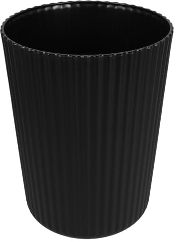 LABRIMP Papelera Plástica Redonda sin Tapa Mediana para Baño y Cocina Contenedor Resistente de Plástico Grueso Diseño Ergonómico y Moderno para Uso Interior Oficina y Hogar