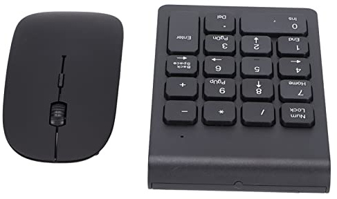 Hamwesh Sensitive 1200 DPI Number Pad Mouse Combo for Flexible Dot Clicks in Office, Portable Computer Input Devices for XP, 18 Keys