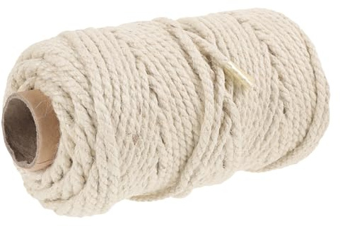 Yardwe Cuerda de Cáñamo para Postes Rascadores de Gatos, Cuerda de Sisal de 5 Mm X 50 M, Resistente al Desgaste, Accesorio Multifuncional para Bricolaje y Protección de Muebles