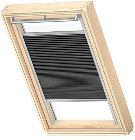 VELUX Original Wabenplissee, C04, Graphit, mit Grauer Führungsschiene