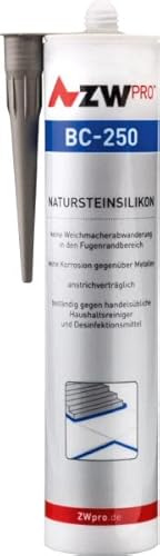 ZWpro BC-250 Natursteinsilikon, für innen und außen, Farbe: sandgrau, Inhalt: 310 ml