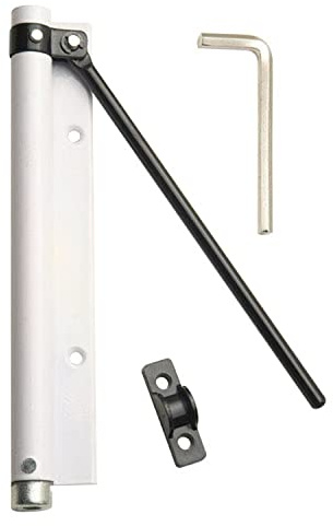 Muelle Puerta Wolfpack Aluminio Anodizado Blanco (Blister 1 Pieza)