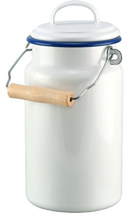 Münder Email Milchkanne,2 Ltr,weiß,