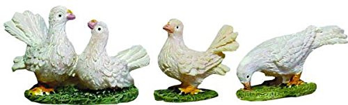 Unbekannt Krippenzubehör Tauben 3tlg. Höhe 2,6cm geeignet für 11-13cm Figuren