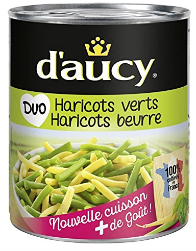 D'AUCY - Duo De Haricots Verts Et Haricots Beurre Très Fins Coupés 455G - Lot De 4