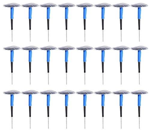 För punkteringsreparation svamp – plåster lapp punktering reparation universell slanglös däckpunktering reparation svampplugg lapp gummi 24 st bil motorcykel reparationsplugg lapp (36 x 4 mm)