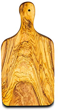 Pequeña tabla de cortar de madera de olivo, aprox. 21 cm, para la cocina, bocadillos, desayuno o decoración de mesa