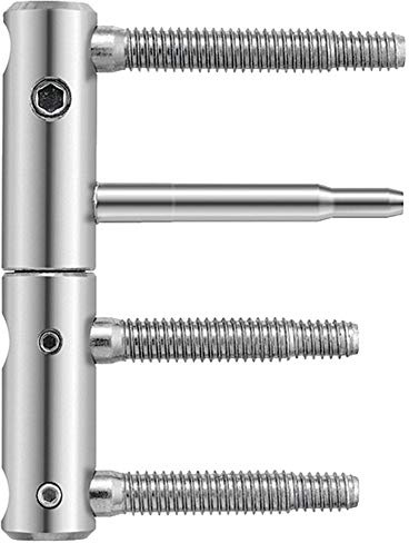 Gedotec Türbänder 3-DIM verstellbar Einbohrband 2-teilig | Rollen ø 20 mm | Tür-Scharnier für gefälzte schwere Holztüren & Zimmertüren | Stahl verzinkt | 1 Stück - Türband zweiteilig für Innentüren