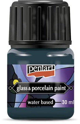 Zita`s Creative Glas- und Porzellanfarbe 30ml - türkisgrün. Glass- and porcelain paint, Glasmalerei
