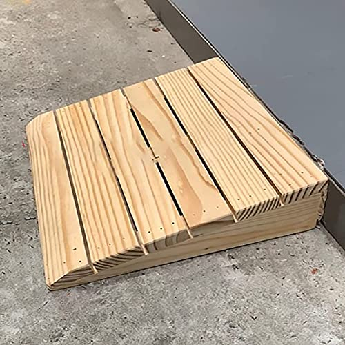 Rampe Auffahrrampe Bordsteinrampe Bordsteinrampen Für Auffahrt 13cm Höhe, Holz-Handicap-Rampen Für Rollstühle, Stufen Und Eingangstüren, Schwerlast-Schwellenrampe Für Gartenhaus Türschwellenrampe Ramp